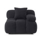 Calliope Performance Vegan Shearling Modular Corner Chair - Black - Image 6