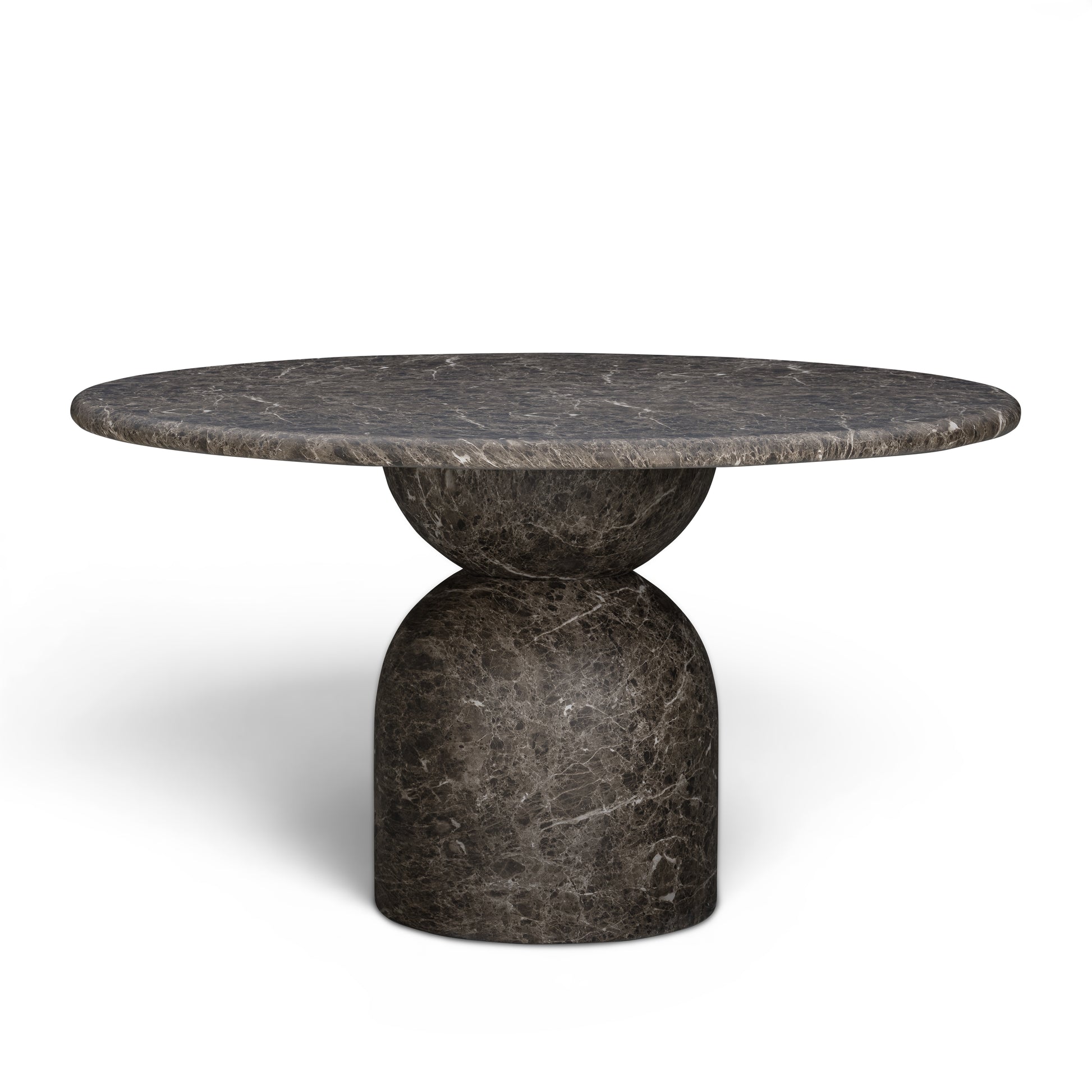 Cynthia 54" Dark Emperador Faux Marble Indoor/Outdoor Dining Table - Image 1