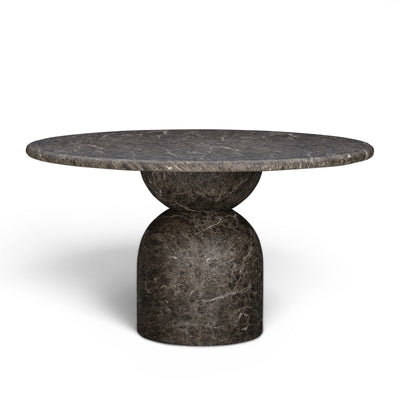 Cynthia 54" Dark Emperador Faux Marble Indoor/Outdoor Dining Table - Image 1