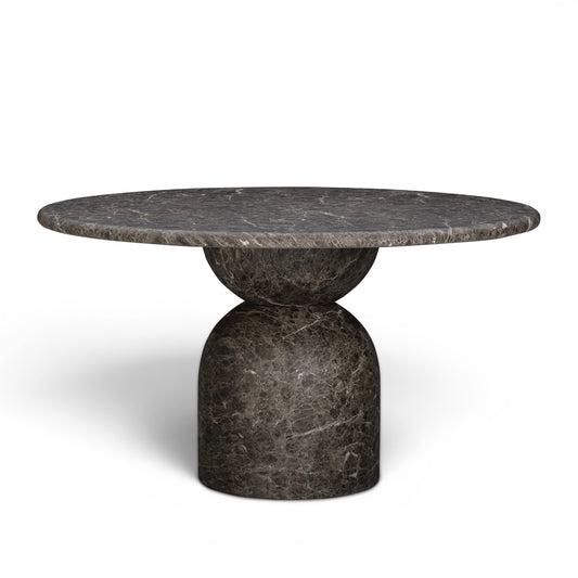 Cynthia 54" Dark Emperador Faux Marble Indoor/Outdoor Dining Table - Image 1
