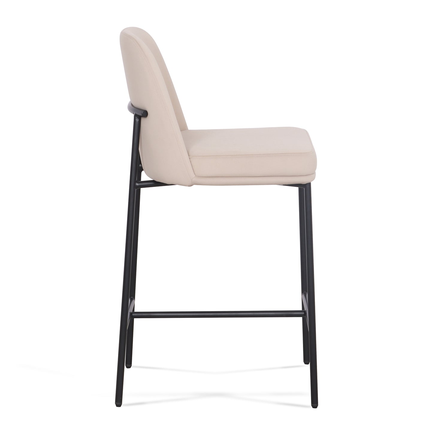 Sydney Performance Velvet Counter Stool Set of 2 - Taupe - Image 6