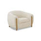 Lina Cream Performance Linen Accent Chair - Image 2