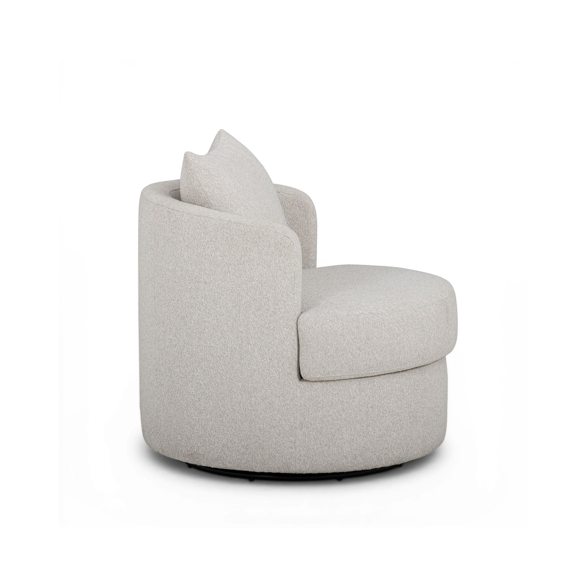 Silvi Performance Boucle Swivel Accent Chair - Off-White - Image 4