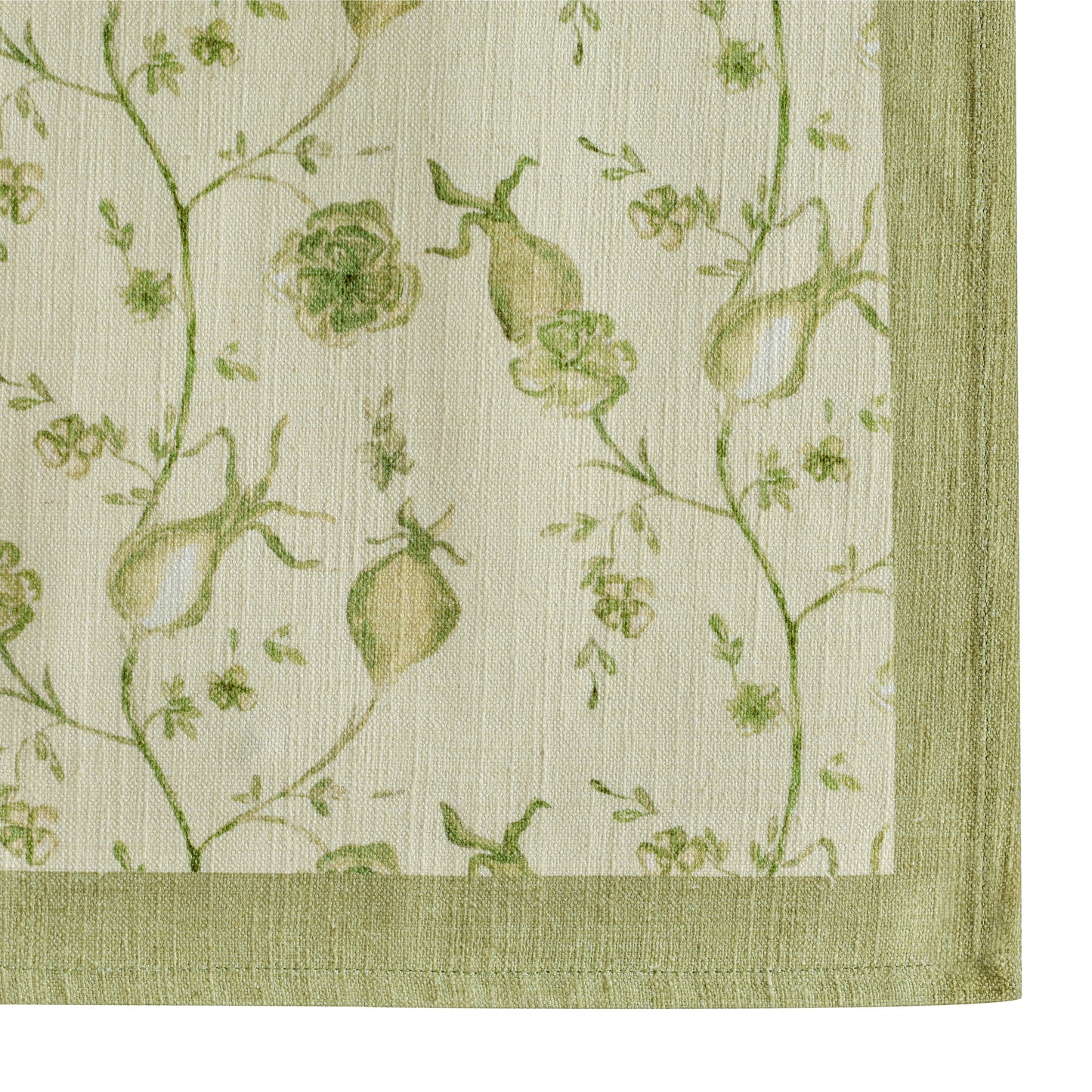 Dolce Natural Cotton Napkin - Set of 4 - Olive Green - Image 4