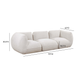 Arezza 115" Stone White Contract-Grade Basketweave Chenille Modular Sofa - Image 4