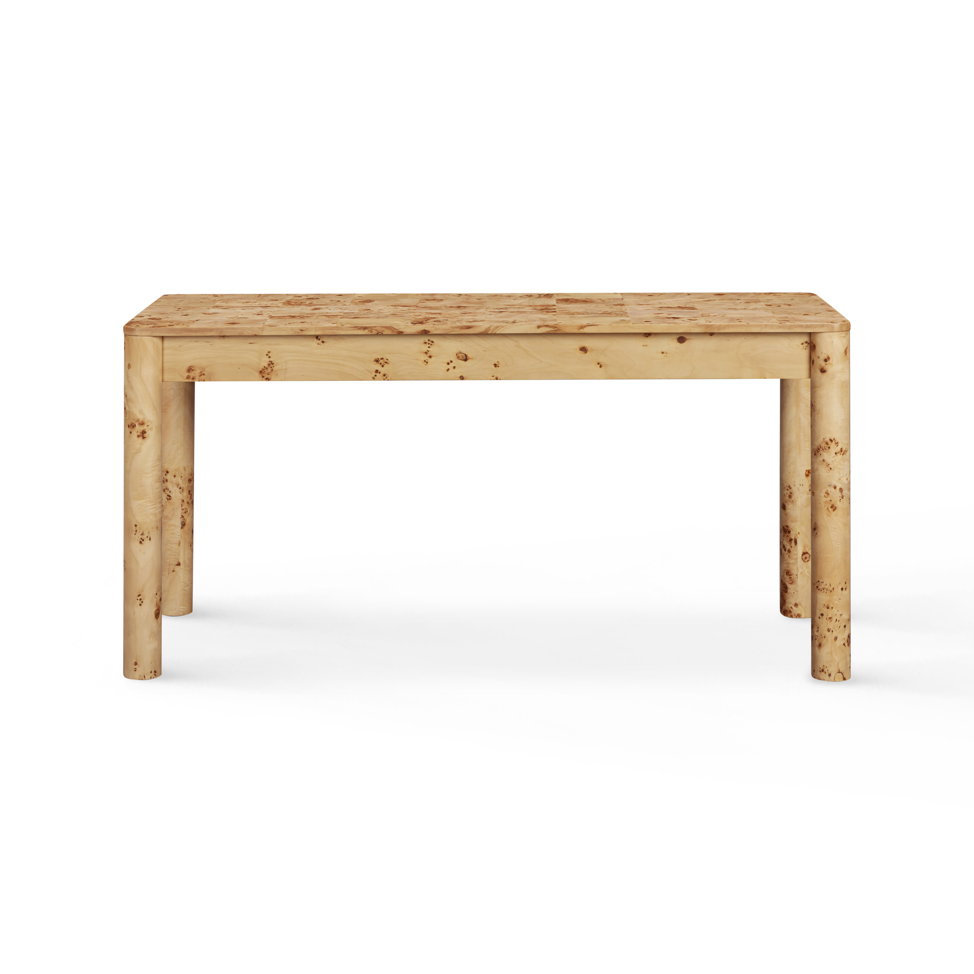 Berri 60" Natural Burl 3-Drawer Work Desk - Image 6