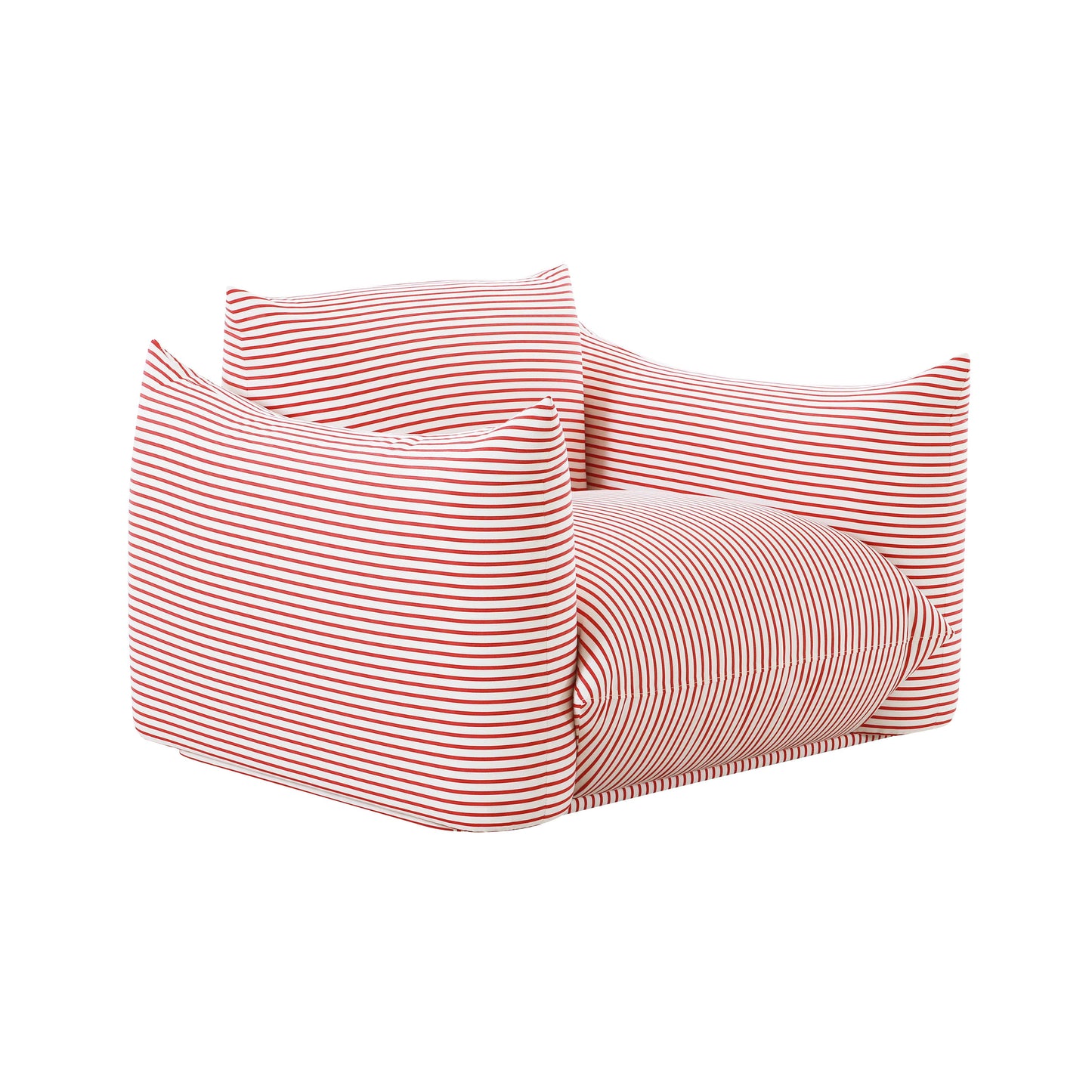 Saint Tropez Stuffed Indoor/Outdoor Armchair - Red - Image 1