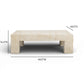 Roxanne 46" Faux Travertine Indoor/Outdoor Concrete Coffee Table - Image 4
