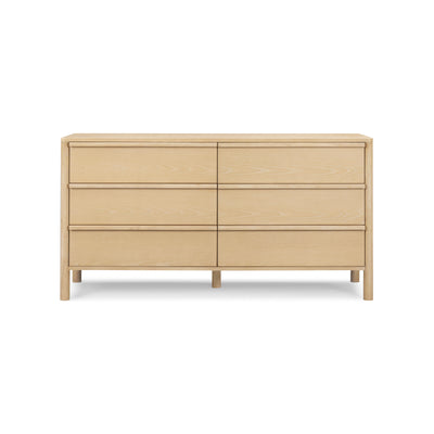Tyra 62" Ash 6-Drawer Dresser - Image 1