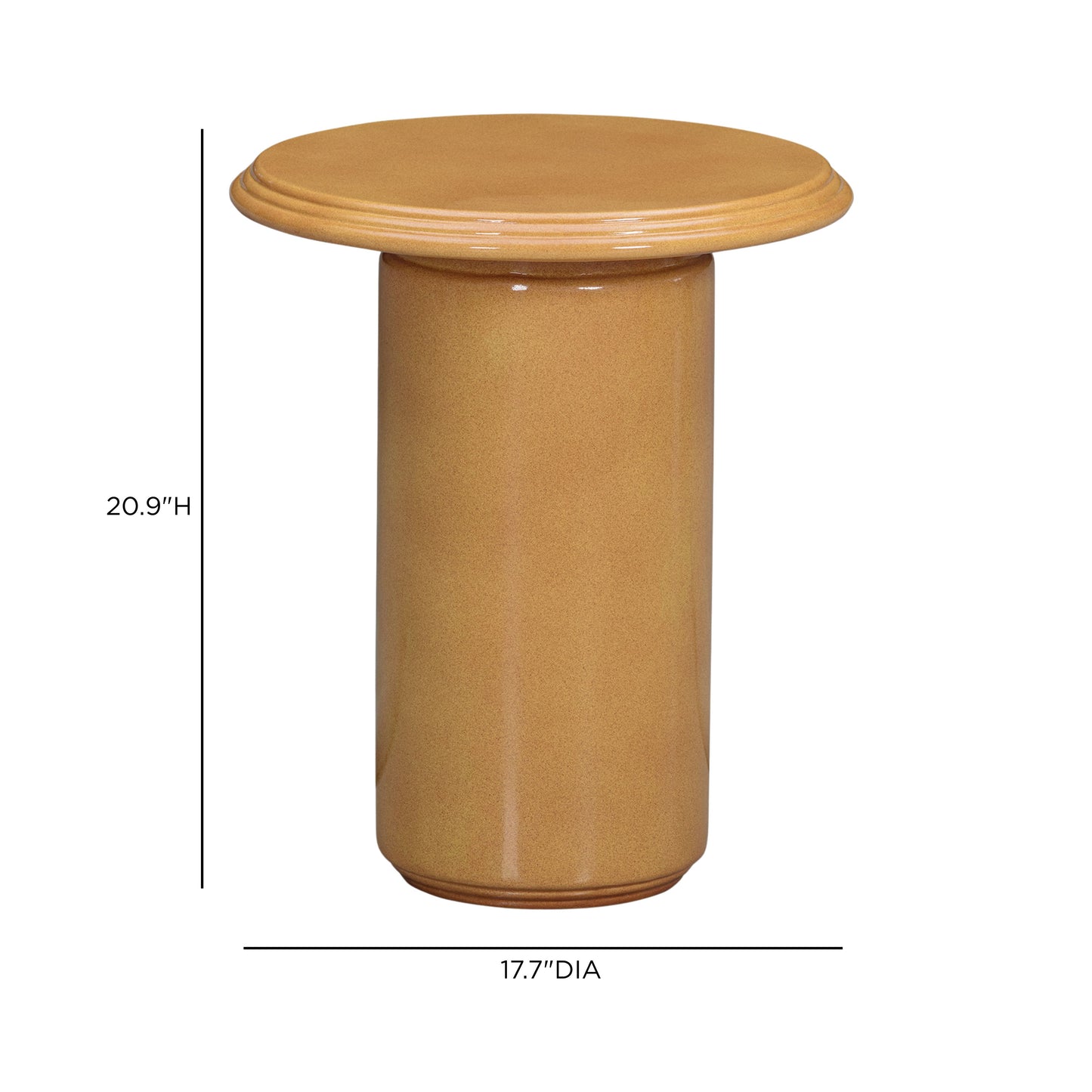 Tate Turmeric Concrete Indoor/Outdoor Side Table - Image 5