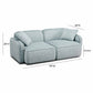 Travie 78" Modular Loveseat - Sea Blue - Image 7