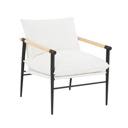 Cali Performance Fabric Accent Chair - Pearl - Image 1