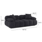 Calliope 79" Modular Loveseat - Black - Image 6