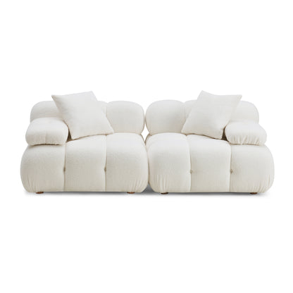 Calliope 79" Modular Loveseat - Cream - Image 1