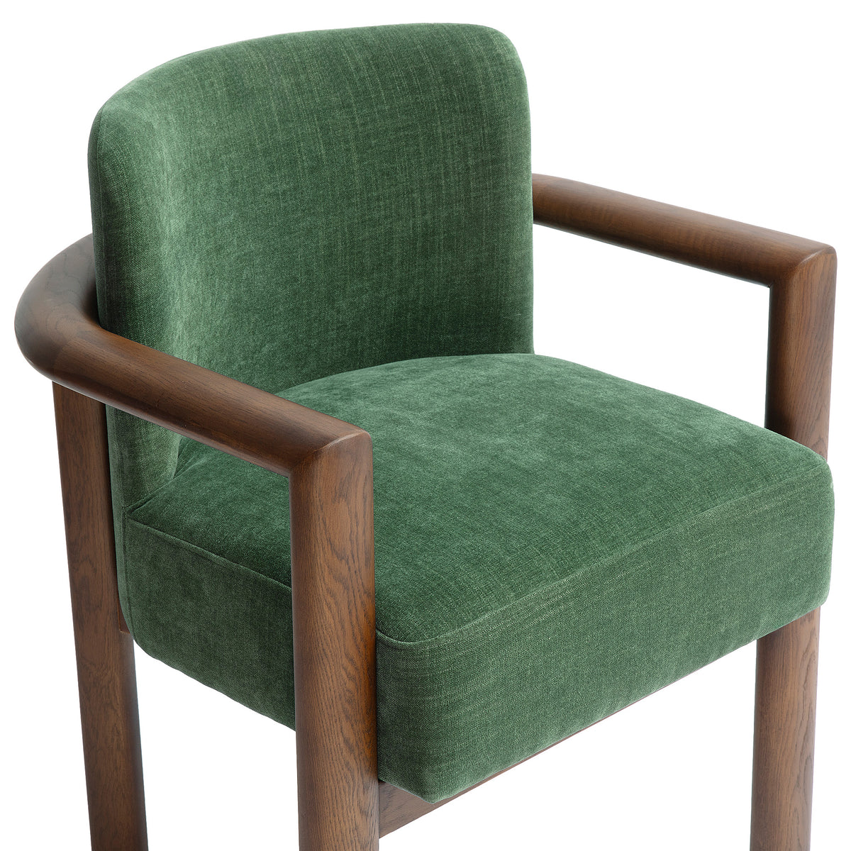Irma Textured Performance Velvet Dining Chair - Forest Green - Image 3