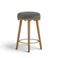 Oodle Green Performance Vegan Mohair Light Walnut Counter Stool - Image 2