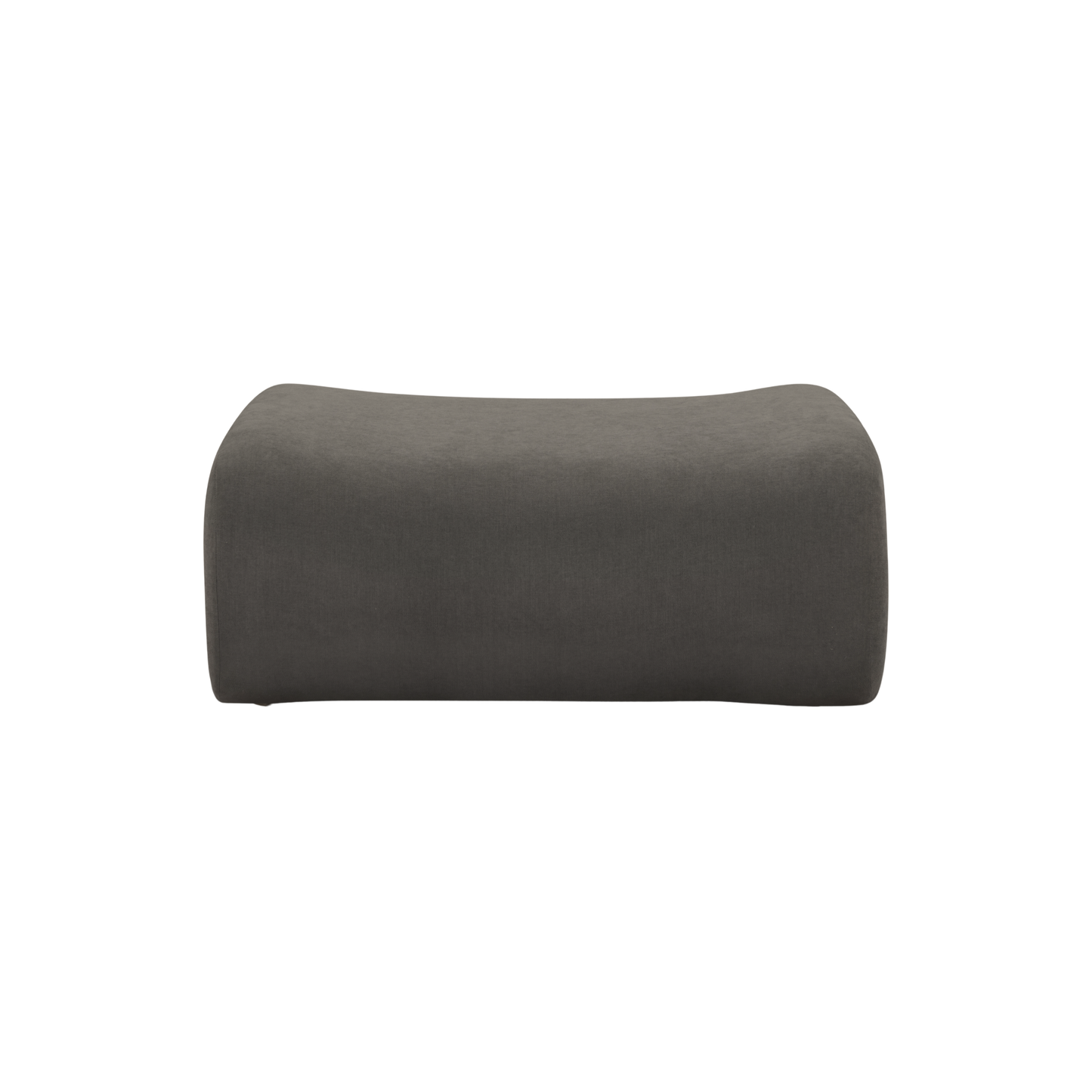 Zenith Contract-Grade Upcycled Fabric Ottoman - Grey - Image 3