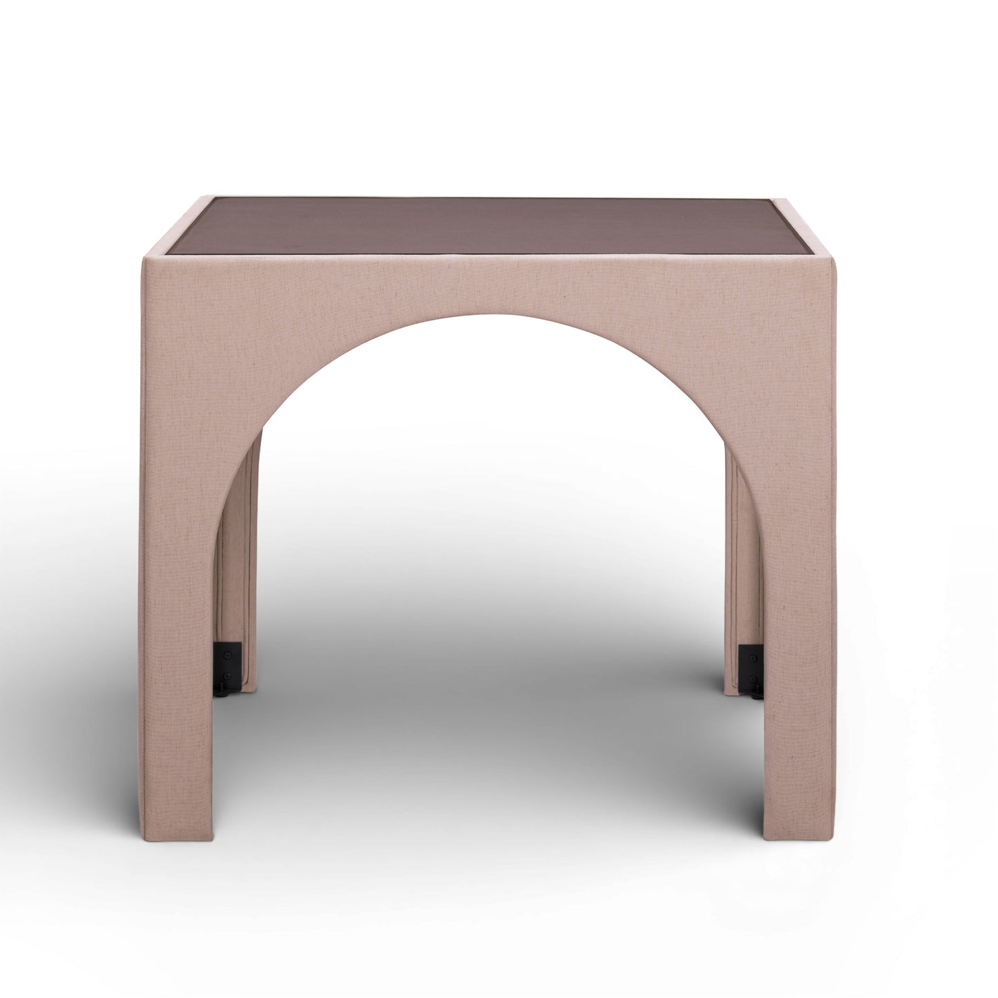 Tomlin Performance Chenille Game Table and Two Ottomans Set - Light Pink - Image 3