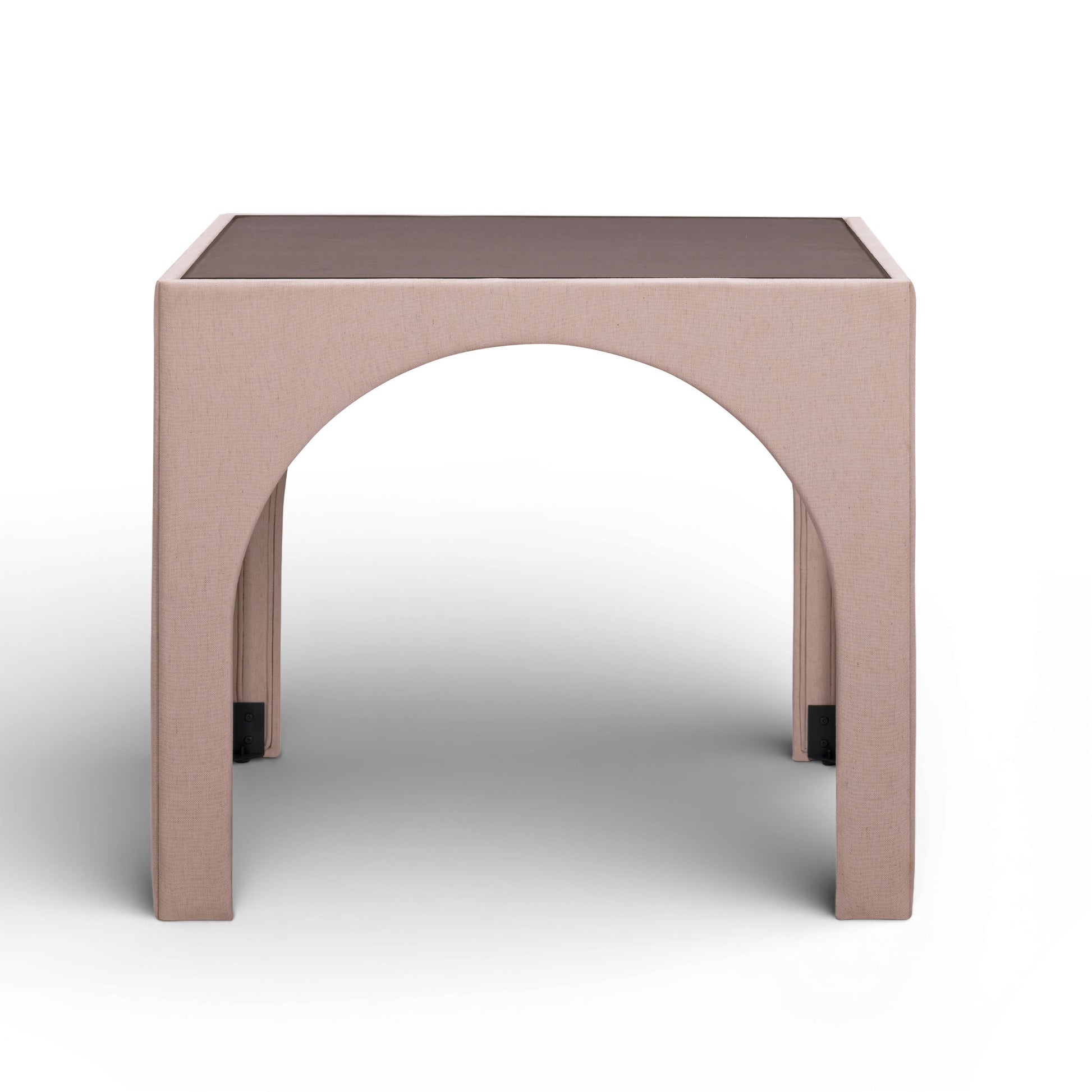 Tomlin Performance Chenille Game Table and Two Ottomans Set - Light Pink - Image 3