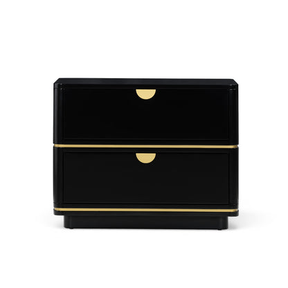 Julieta 28" 2-Drawer Nightstand - Black - Image 1