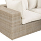Cali 80" Performance Fabric & Wicker Outdoor Loveseat - Cream / Beige - Image 5