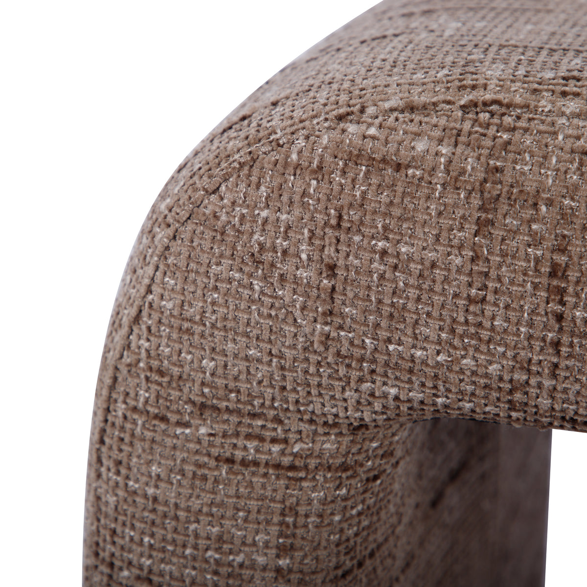Alvie Railroad Chenille Storage Side Table - Taupe - Image 4