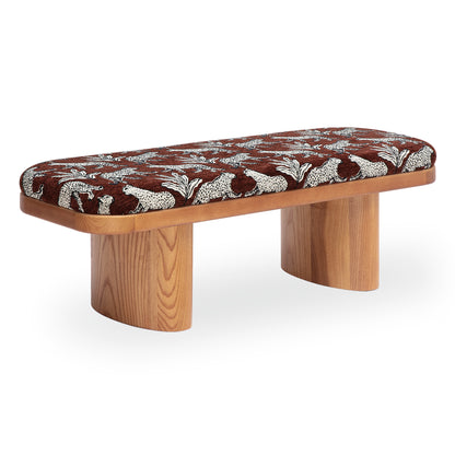 Ollie Upholstered Bench (48"-57") - Brown / 48" - Image 2