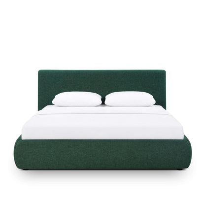 Isla Upholstered Bed - Forest Green / Queen - Image 1