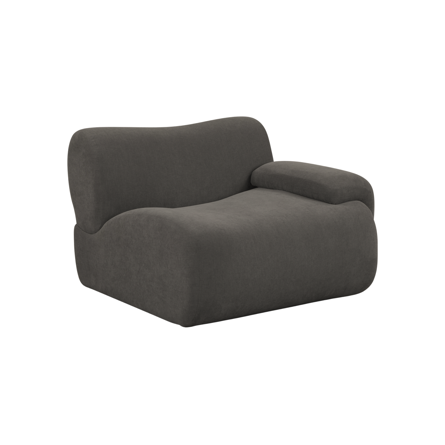 Zenith Contract-Grade Upcycled Fabric Corner Chair - Grey / RAF - Image 1
