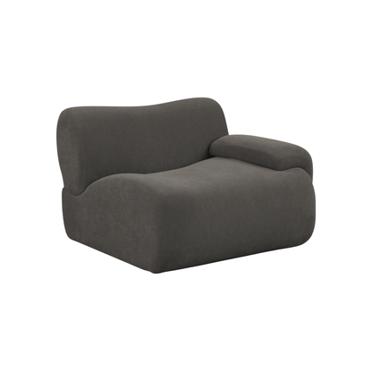 Zenith Contract-Grade Upcycled Fabric Corner Chair - Grey / RAF - Image 1