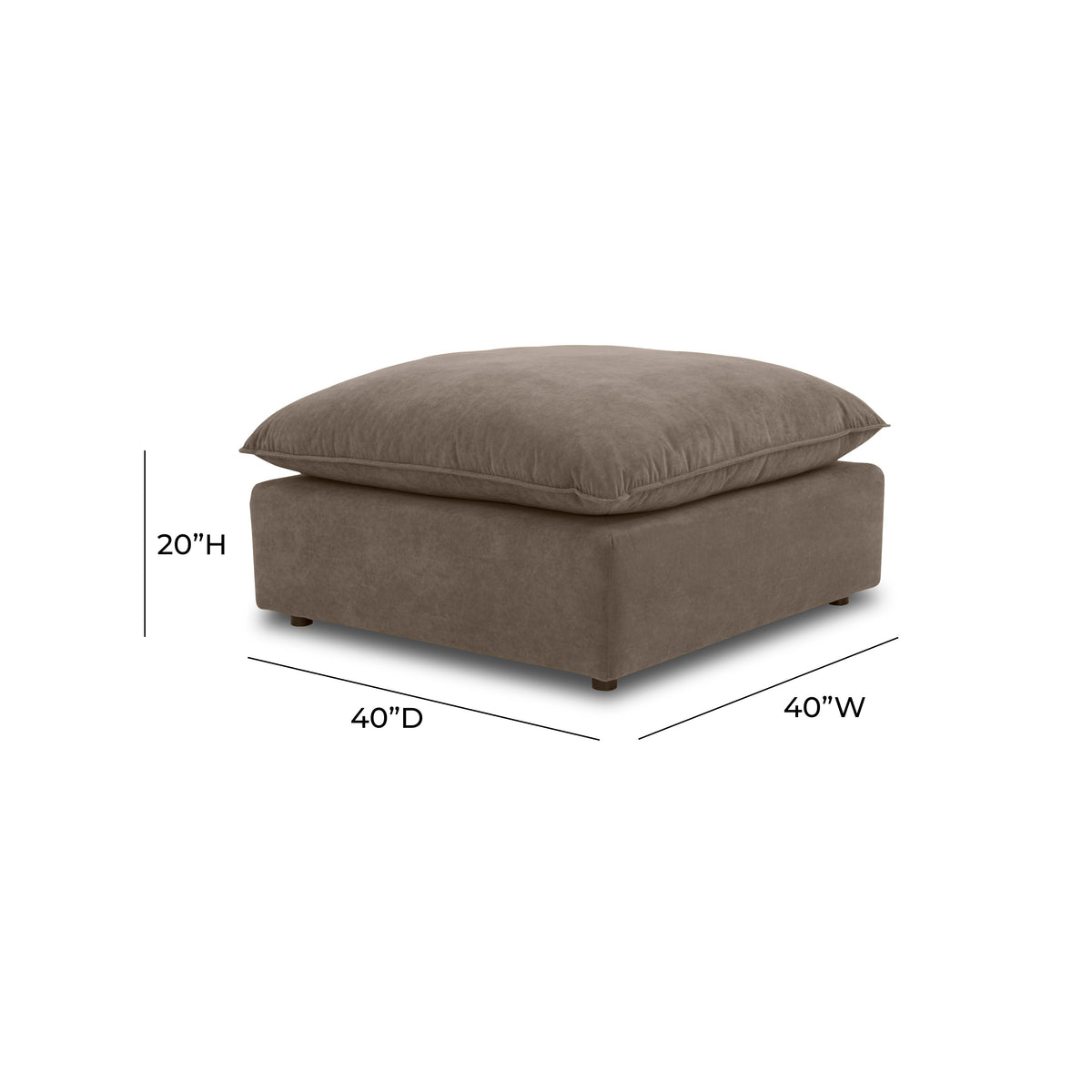 Cali Ottoman - Chocolate Brown - Image 5