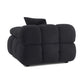 Calliope Performance Vegan Shearling Modular Corner Chair - Black - Image 4