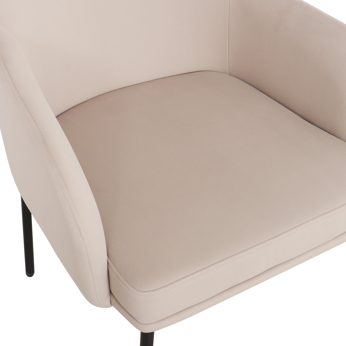 Sydney Performance Velvet Armchair - Set of 2 - Taupe - Image 5