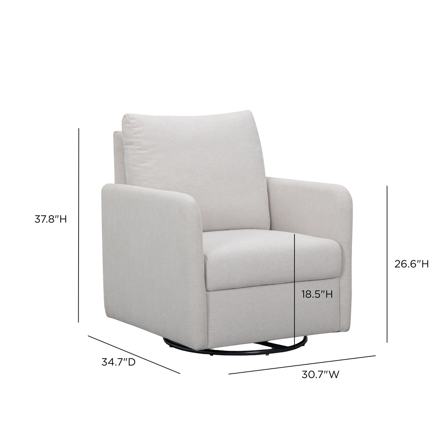 Nancy Nursing Chair - Light Grey - Image 7