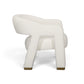 Florence Linen Accent Chair - Cream - Image 4