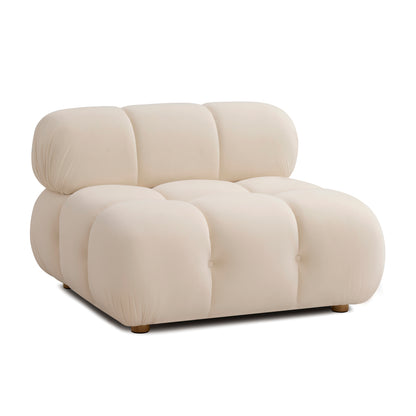 Calliope Performance Modular Armless Chair - Off-White - Image 1