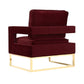 Avery Performance Velvet Accent Chair - Maroon - Image 4