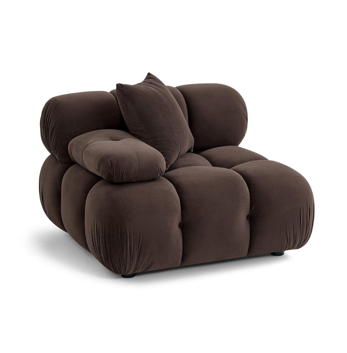 Calliope Performance Modular Corner Chair - Dark Brown - Image 1