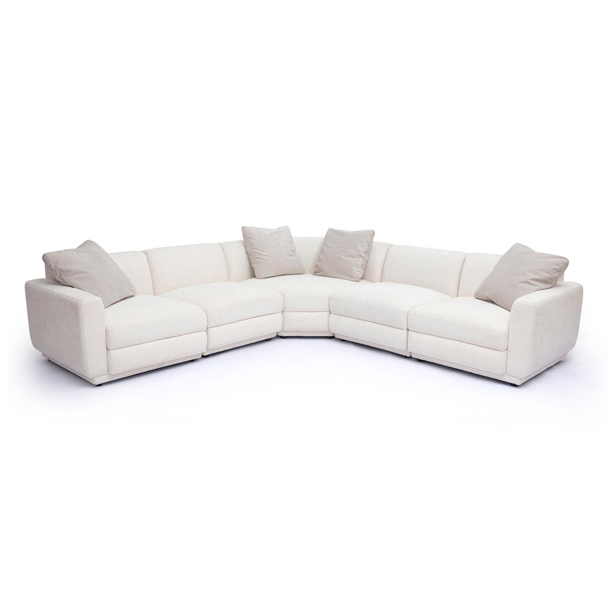 Perry 5-Piece Modular L-Sectional - Cream - Image 4