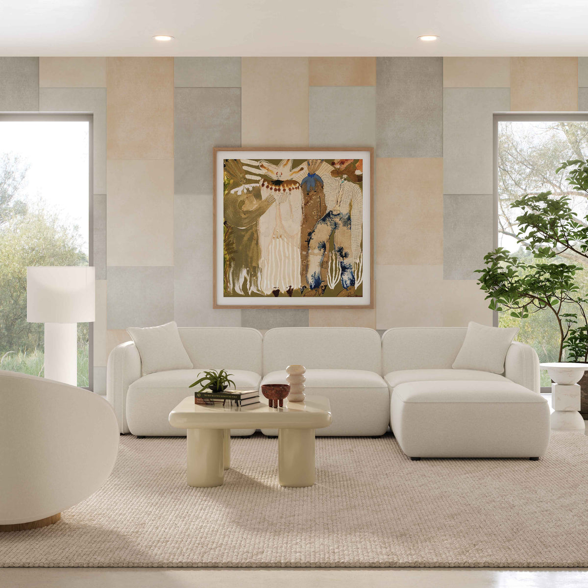 Travie 4-Piece Modular Sectional - Sand - Image 2