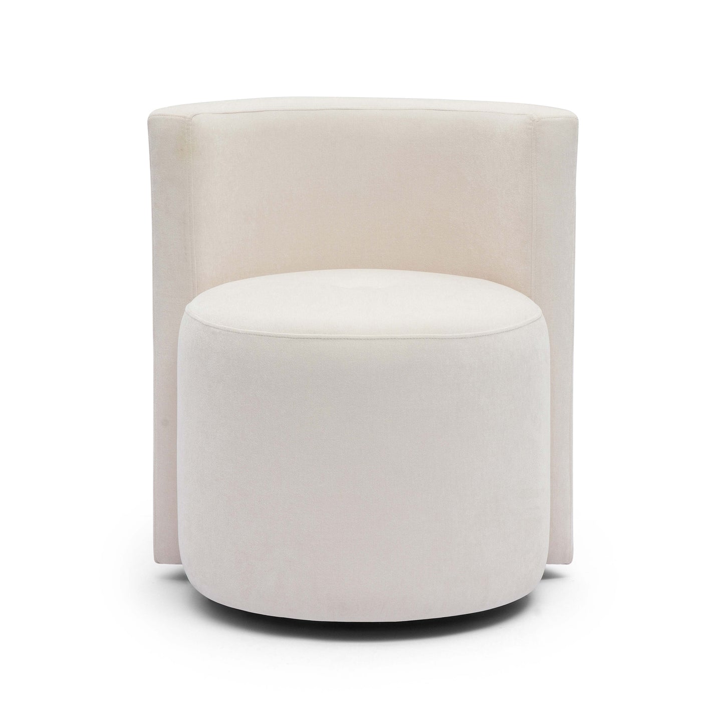 Alyssa Rolling Desk Chair - Cream - Image 3