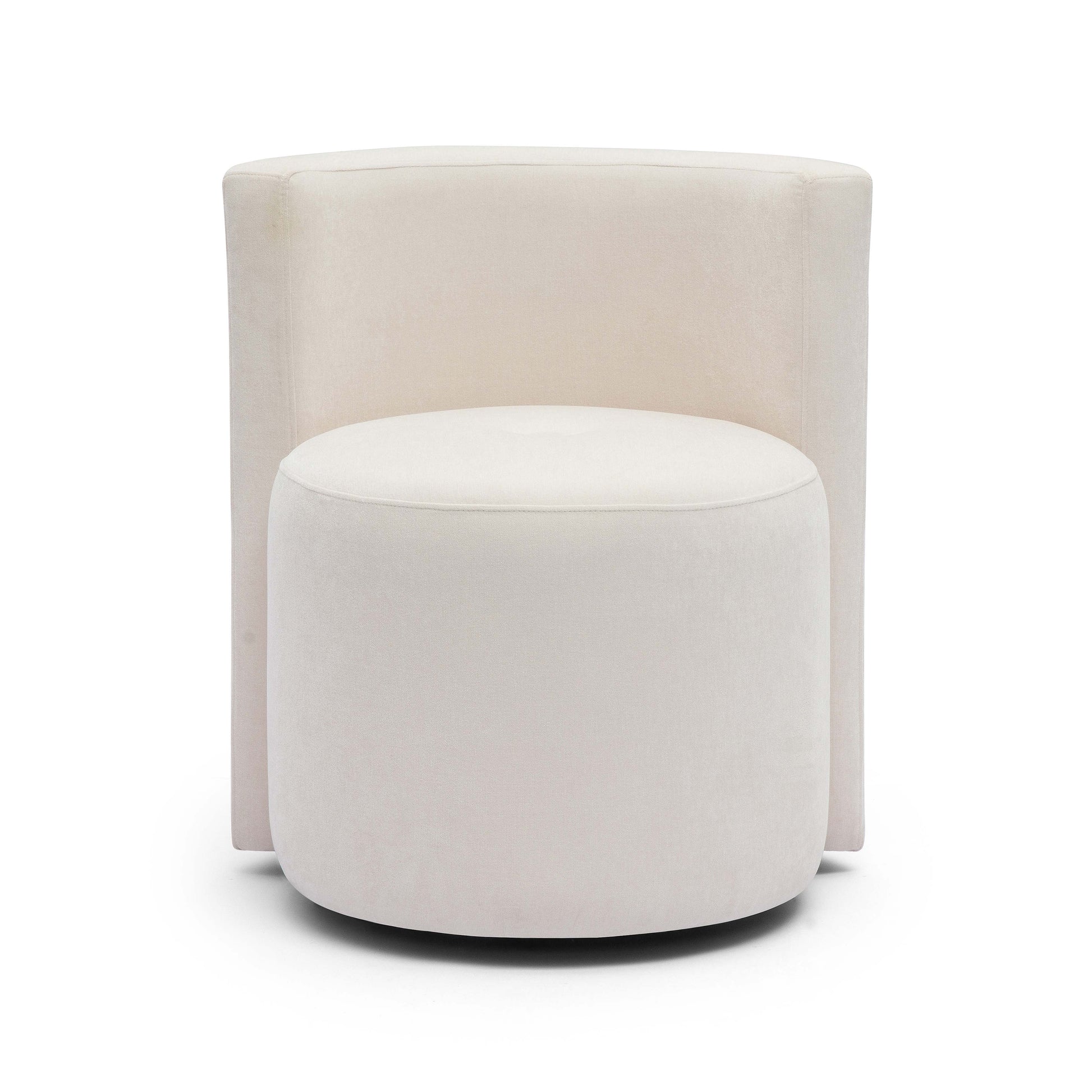 Alyssa Rolling Desk Chair - Cream - Image 3