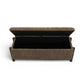 Abby 52" Nubby Fabric Storage Bench - Brown - Image 8