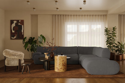 Zenith 5-Piece Modular Sectional - Grey / RAF - Image 1