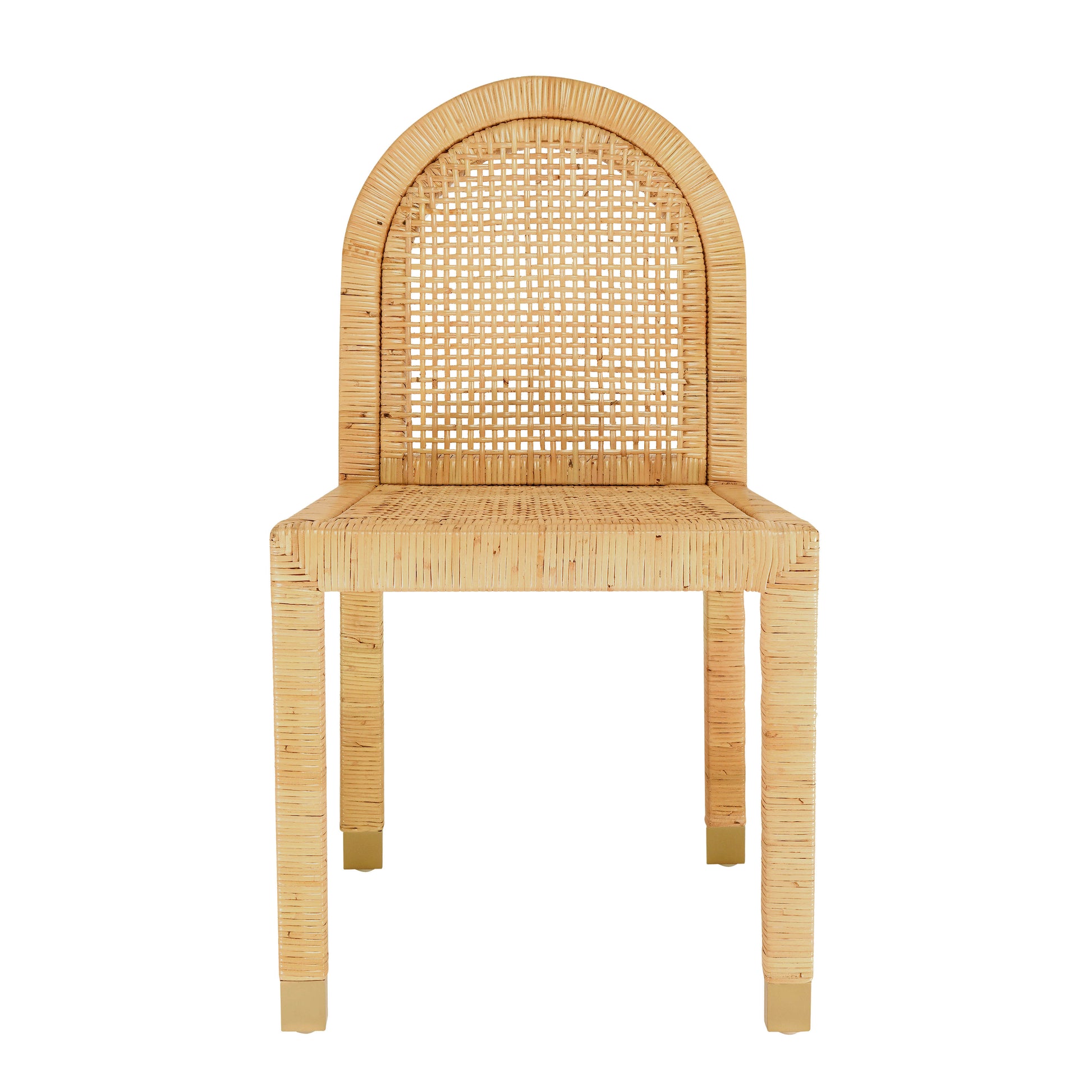 Amara Arched Rattan Dining Chair - Cream - Image 5