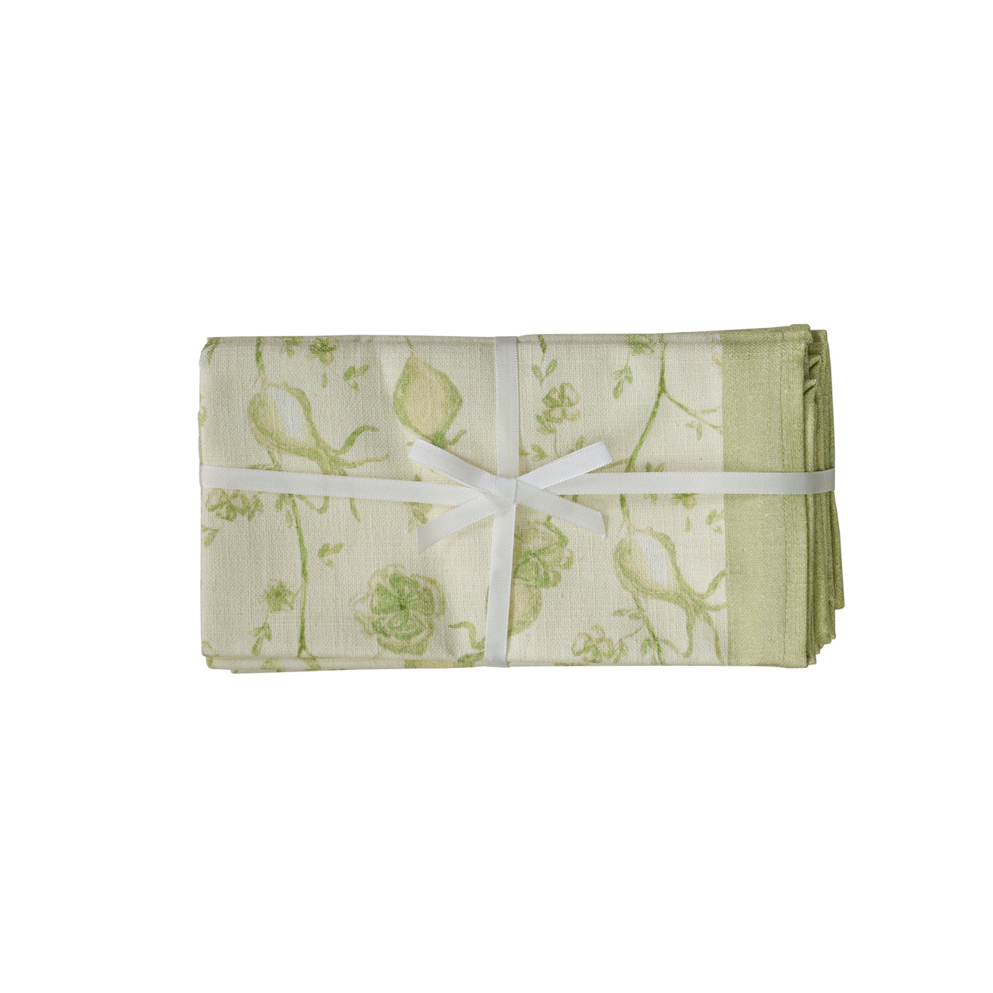 Dolce Natural Cotton Napkin - Set of 4 - Olive Green - Image 1