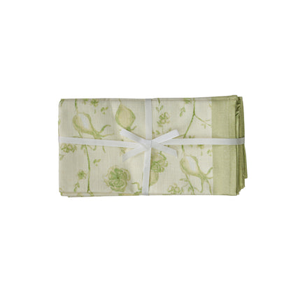 Dolce Natural Cotton Napkin - Set of 4 - Olive Green - Image 1