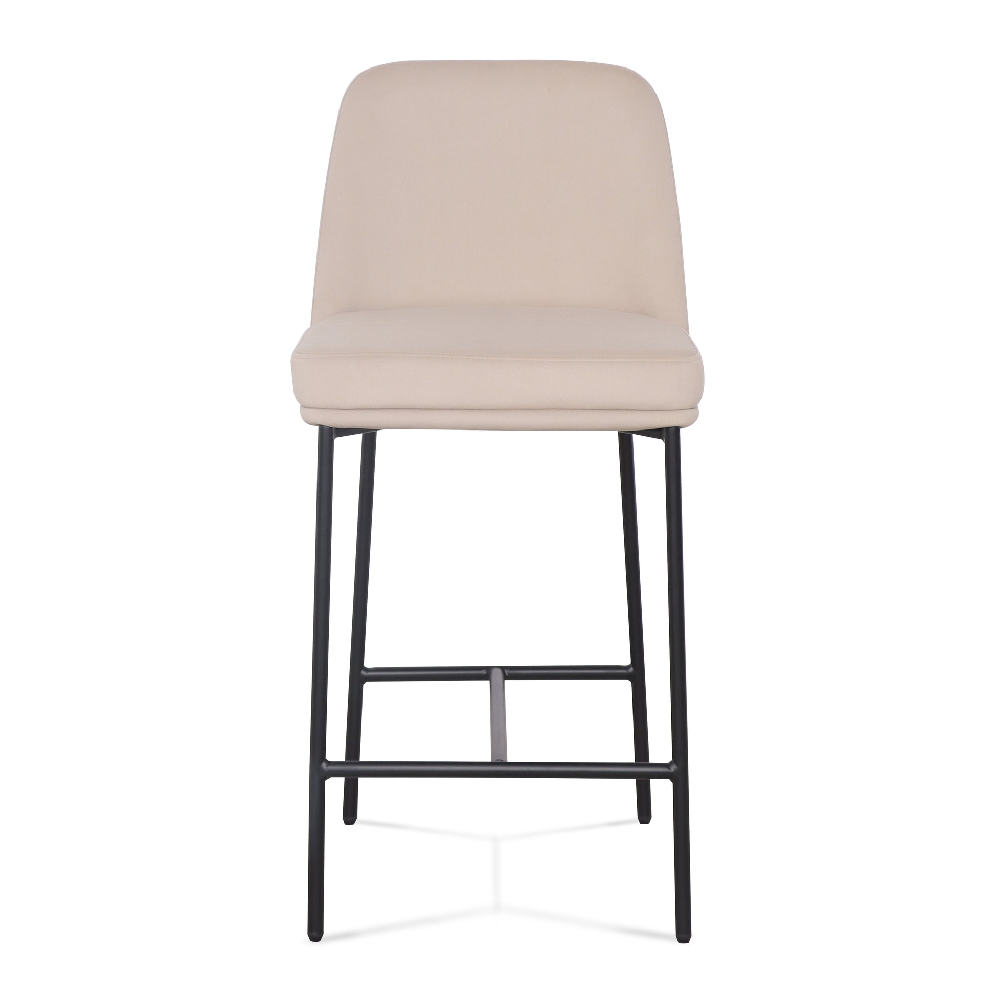 Sydney Performance Velvet Counter Stool Set of 2 - Taupe - Image 3