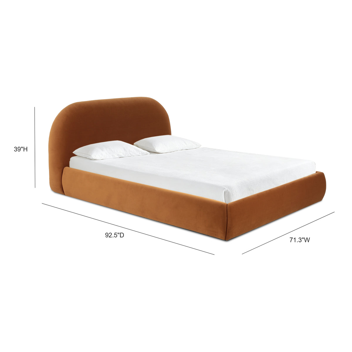 Bara Performance Velvet Bed - Honey / Queen - Image 5