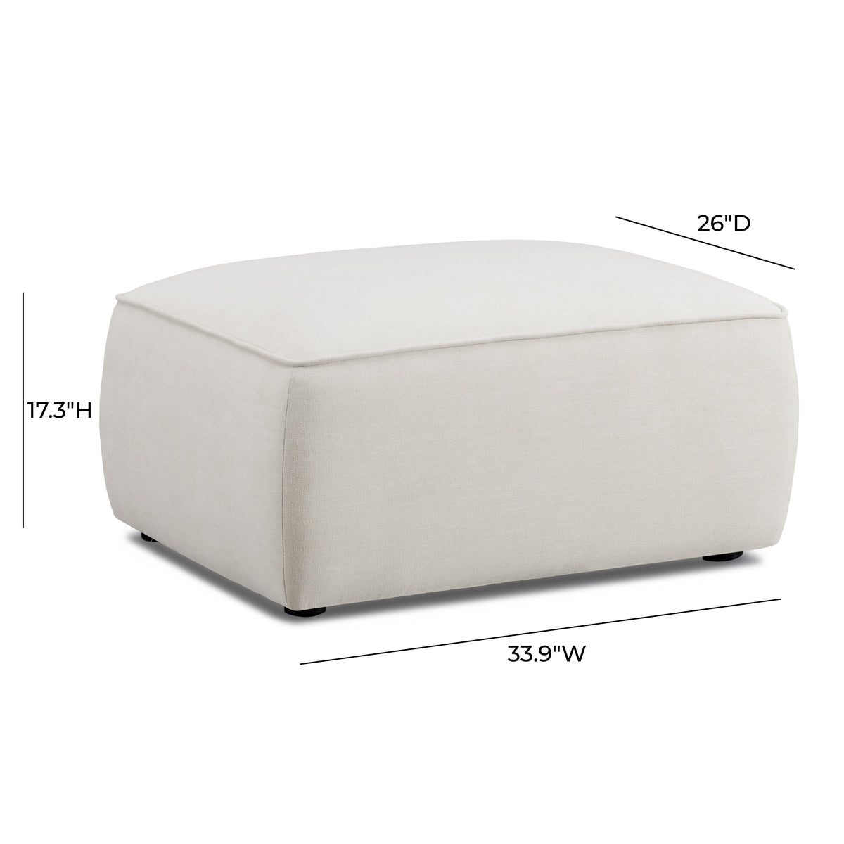 Travie Ottoman - Sand - Image 4
